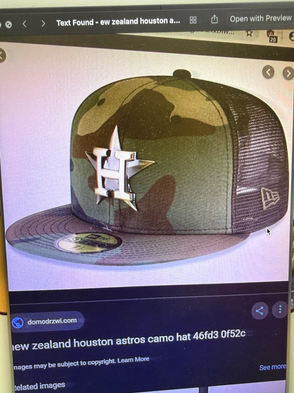 New Era Houston Astros Camo Trucker Hat - Green Camo